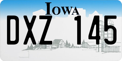 IA license plate DXZ145