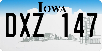 IA license plate DXZ147