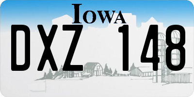 IA license plate DXZ148