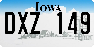 IA license plate DXZ149