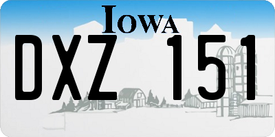 IA license plate DXZ151