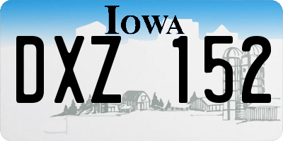 IA license plate DXZ152