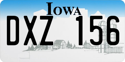 IA license plate DXZ156