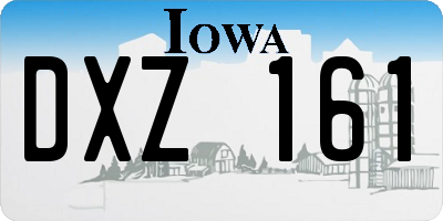 IA license plate DXZ161