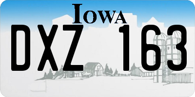 IA license plate DXZ163