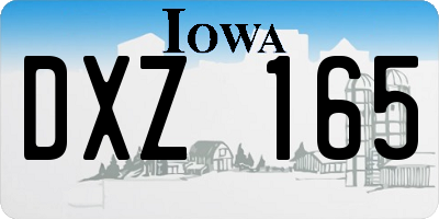 IA license plate DXZ165