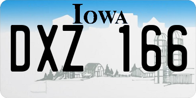 IA license plate DXZ166