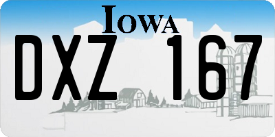 IA license plate DXZ167