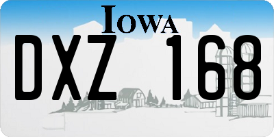 IA license plate DXZ168