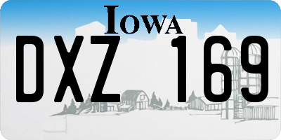 IA license plate DXZ169
