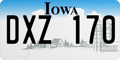 IA license plate DXZ170