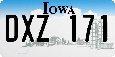 IA license plate DXZ171