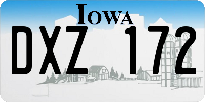 IA license plate DXZ172