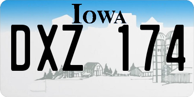 IA license plate DXZ174