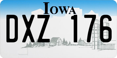 IA license plate DXZ176