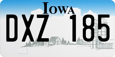 IA license plate DXZ185