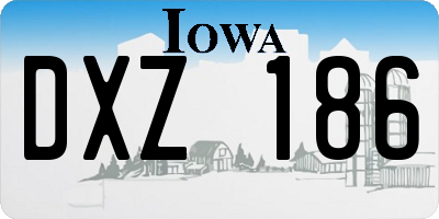 IA license plate DXZ186