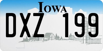 IA license plate DXZ199