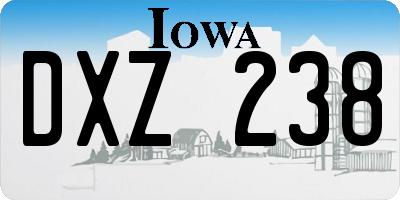 IA license plate DXZ238