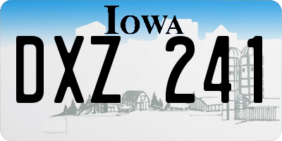IA license plate DXZ241