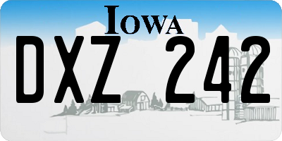 IA license plate DXZ242