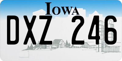 IA license plate DXZ246