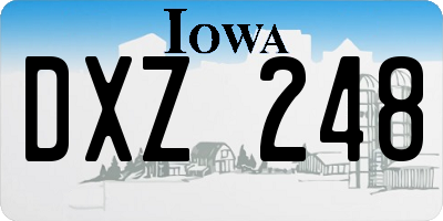 IA license plate DXZ248
