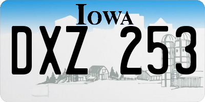 IA license plate DXZ253