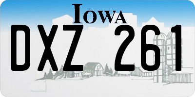 IA license plate DXZ261
