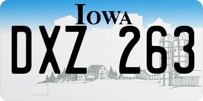 IA license plate DXZ263
