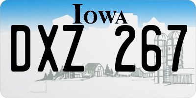 IA license plate DXZ267