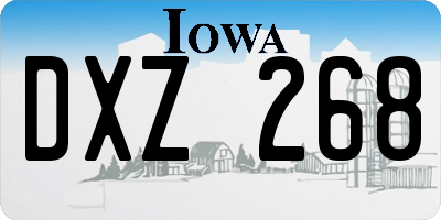IA license plate DXZ268