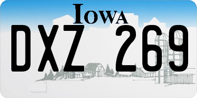 IA license plate DXZ269