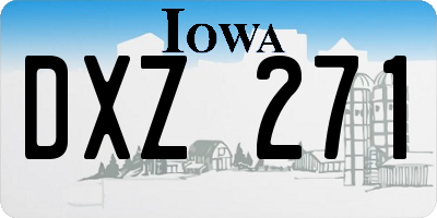 IA license plate DXZ271