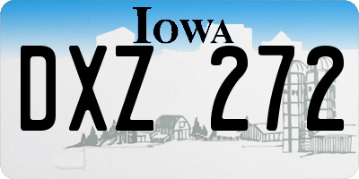IA license plate DXZ272