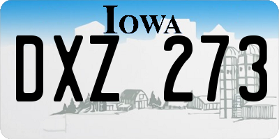 IA license plate DXZ273