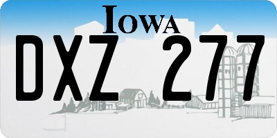 IA license plate DXZ277