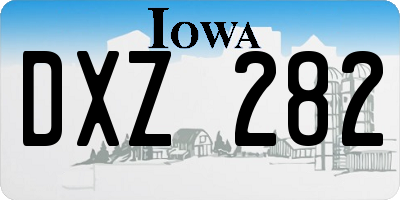 IA license plate DXZ282