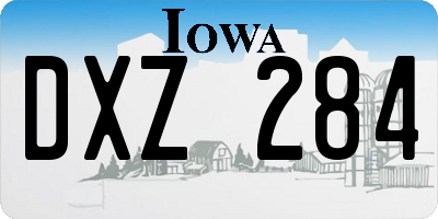 IA license plate DXZ284