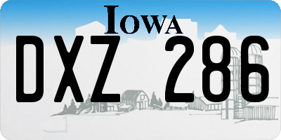 IA license plate DXZ286