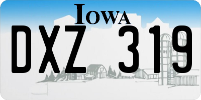 IA license plate DXZ319