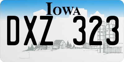 IA license plate DXZ323