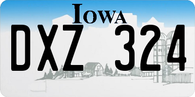IA license plate DXZ324