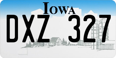 IA license plate DXZ327