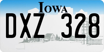 IA license plate DXZ328