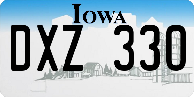 IA license plate DXZ330