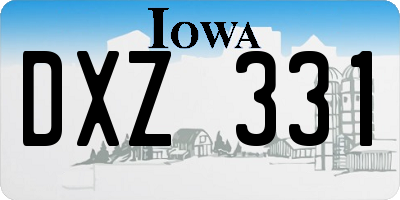 IA license plate DXZ331
