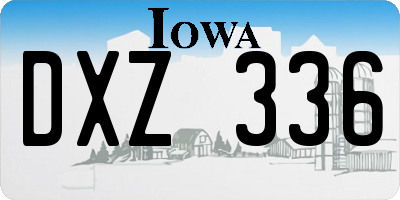 IA license plate DXZ336