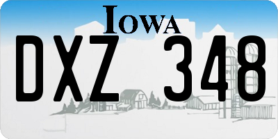 IA license plate DXZ348