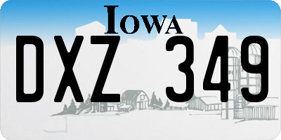 IA license plate DXZ349